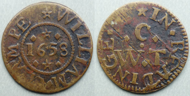 Reading, William Champe 1658 farthing